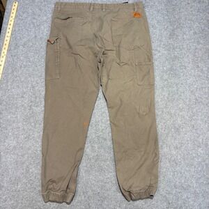 Volcom Workwear Mens 42 Khaki Tan Cargo Utility Jogger Pants Tapered Cuff